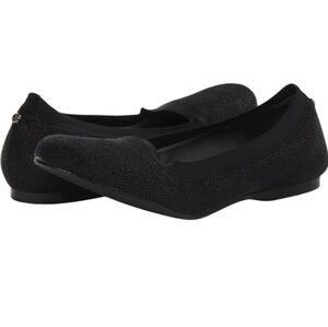 Stuart Weitzman Squeeze Goosebump Stretch Ballet Flat 10 Black Nappa Old Money